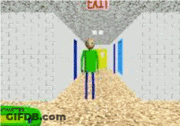 Cartoon Character Standing Before Enter Answer Sign GIF