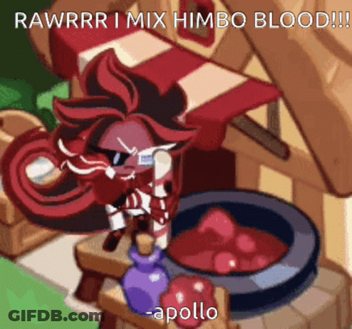 Cartoon Character Standing Before House With Bowl Of Blood GIF