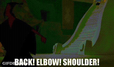 Cartoon Character Standing By Snow Slide GIF