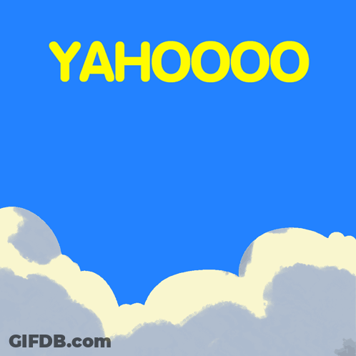 Cartoon Character Standing In Clouds Yahoo GIF