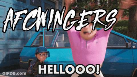 Cartoon Character Standing In Front Of Blue Car GIF
