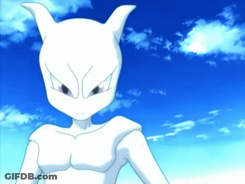 Cartoon Character Standing In Front Of Blue Sky With Clouds GIF
