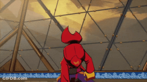 Cartoon Character Standing In Front Of Ceiling GIF