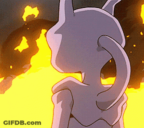 Cartoon Character Standing In Front Of Fire GIF