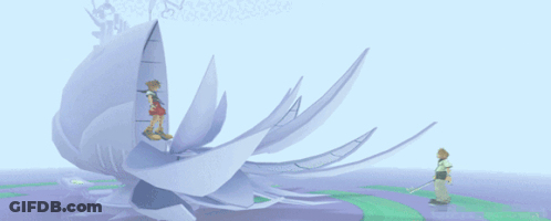 Cartoon Character Standing In Front Of Globe GIF
