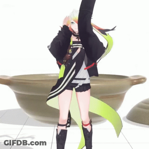 Cartoon Character Standing In Front Of Large Bowl GIF