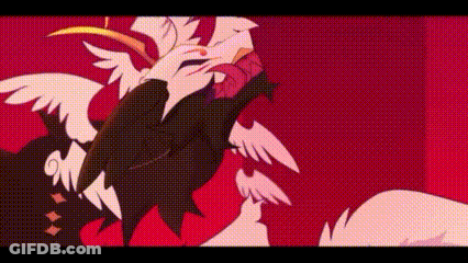 Cartoon Character Standing In Front Of Red Background GIF