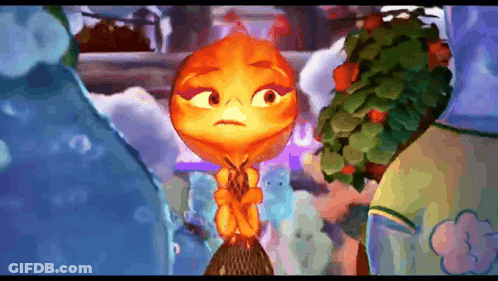 Cartoon Character Standing In Front Of Tree Looking At Camera GIF