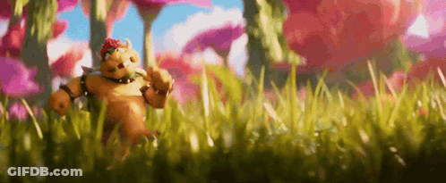 Cartoon Character Standing In Grass Field GIF