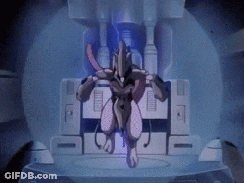Cartoon Character Standing In Room With Purple Light GIF