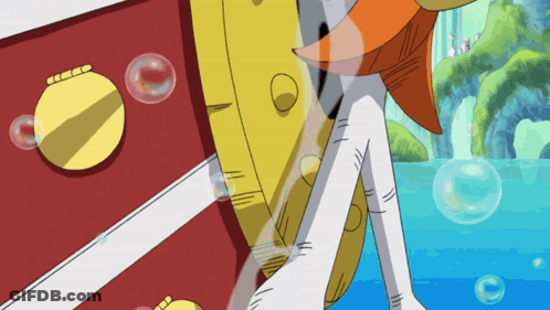 Cartoon Character Standing In Water With Bubbles GIF