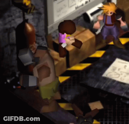 Cartoon Character Standing Next To Man With Boxes GIF