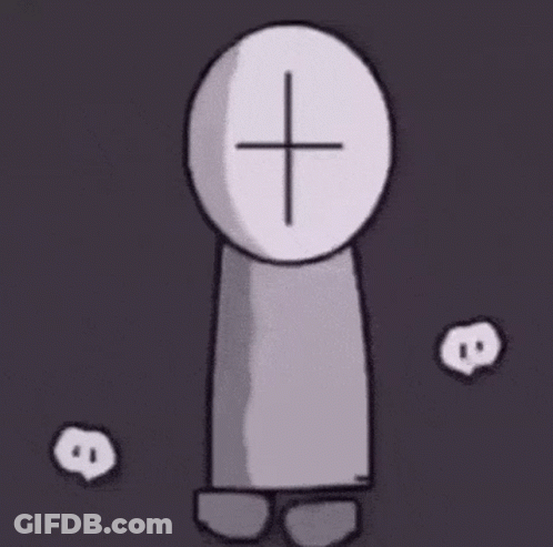 Cartoon Character Standing Next To Paper GIF