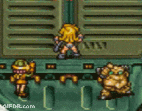 Cartoon Character Standing Next To Robot In Video Game GIF