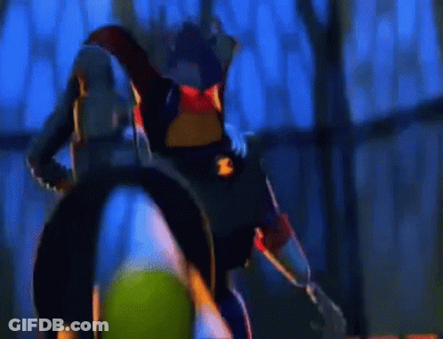Cartoon Character Standing Next To Tennis Balls GIF