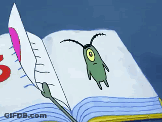 Cartoon Character Standing On Book With 5 GIF