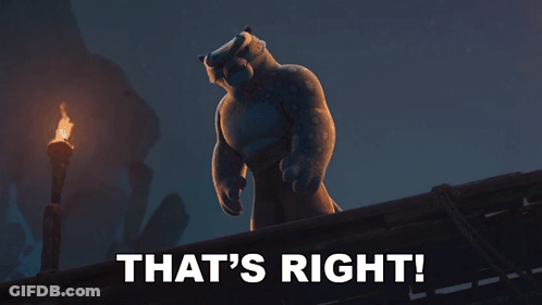 Cartoon Character Standing On Bridge Saying That's Right GIF