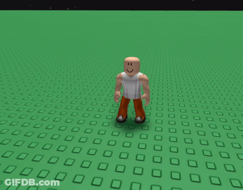 Cartoon Character Standing On Green Grid GIF