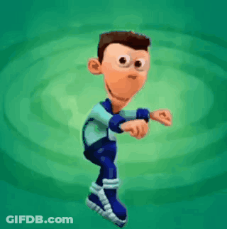 Cartoon Character Standing On Green GIF