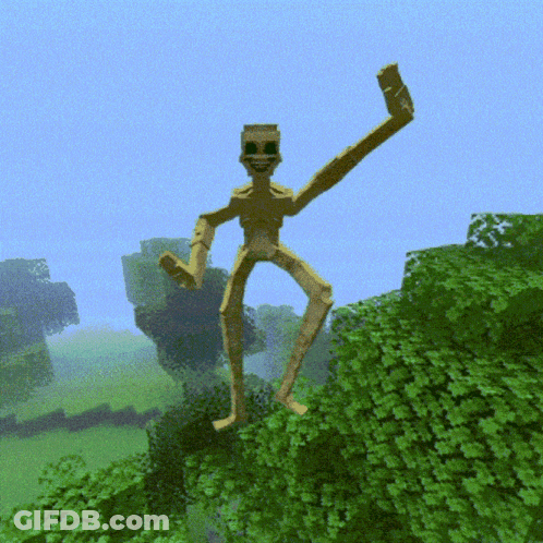 Cartoon Character Standing On Hill With Trees GIF