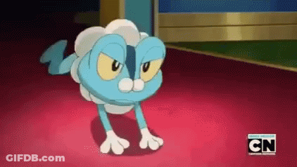 Cartoon Character Standing On Hind Legs On Pink Carpet GIF