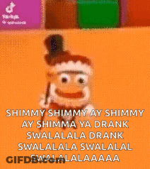 Cartoon Character Standing On Orange Surface GIF
