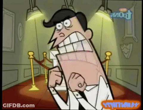 Cartoon Character Standing On Red Carpet With Nickelodeon Sign GIF