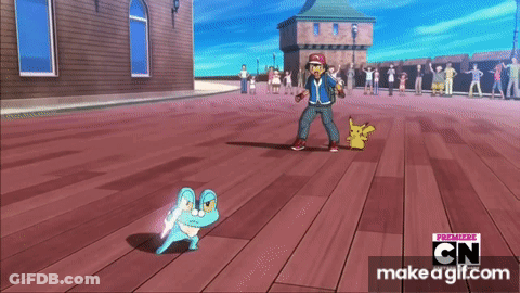 Cartoon Character Standing On Wooden Floor In Front Of Building With CN Logo GIF