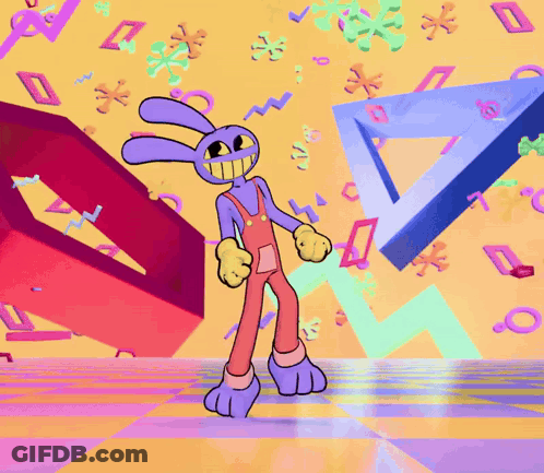 Cartoon Character Standing Yellow Background GIF
