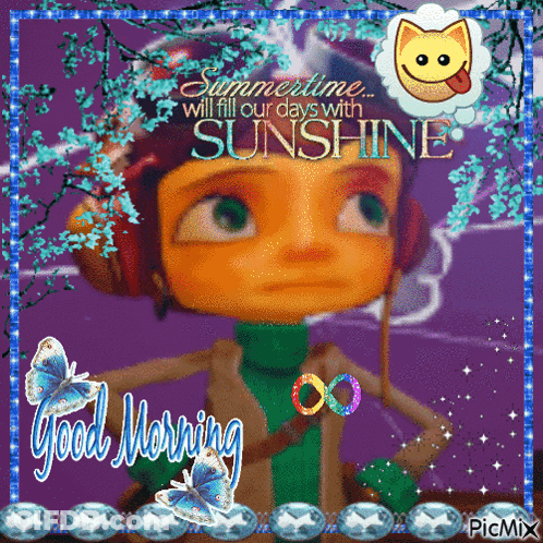 Cartoon Character Summertime Will Fill Our Days With Sunshine GIF
