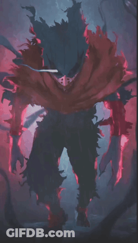 Cartoon Character Surrounded By Flames With Number 6 On Head GIF