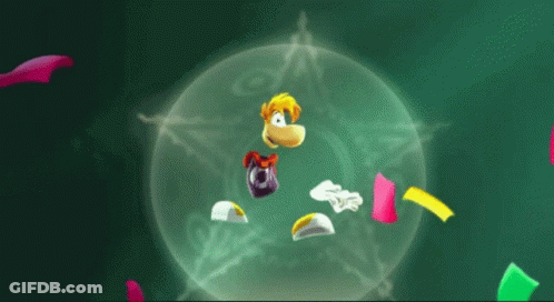 Cartoon Character Surrounded By Pieces Of Paper Green Background GIF