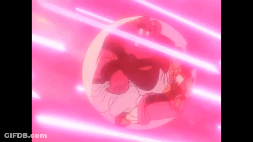 Cartoon Character Surrounded By Pink Light Sphere GIF