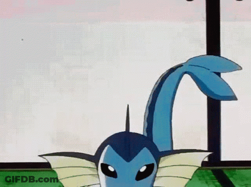Cartoon Character Swimming And Spraying Water GIF