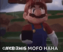 Cartoon Character Taking Selfie In Video Game GIF