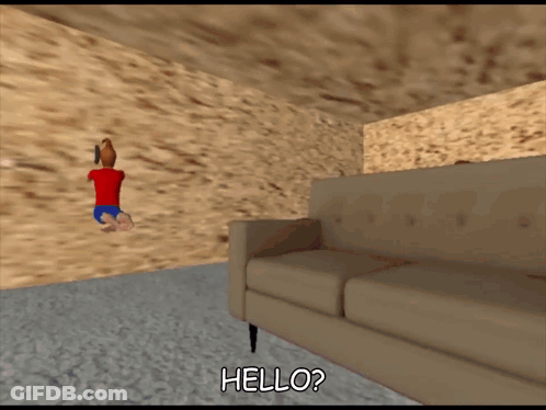 Cartoon Character Talking On Cell Phone Hello GIF