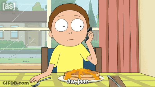 Cartoon Character Talking On Phone At Pancakes GIF