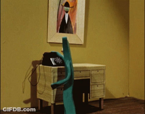 Cartoon Character Talking On Phone GIF
