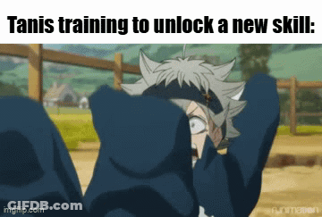 Cartoon Character Tanis Training To Unlock New Skill GIF