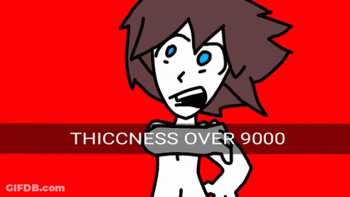 Cartoon Character Thickness Over 9000 GIF