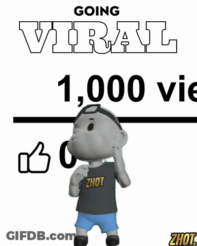 Cartoon Character Thumbs Up Going Viral GIF