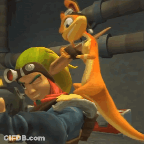 Cartoon Character Thumbs Up Next To Lizard GIF