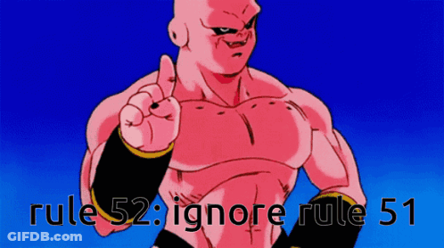 Cartoon Character Thumbs Up Rule 52 Ignore Rule 51 GIF