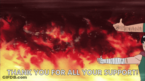 Cartoon Character Thumbs Up Thank You For All Your Support GIF