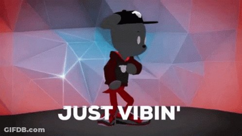 Cartoon Character Walking Just Vibin GIF