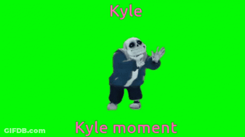 Cartoon Character Walking On Green Screen Kyle Moment GIF