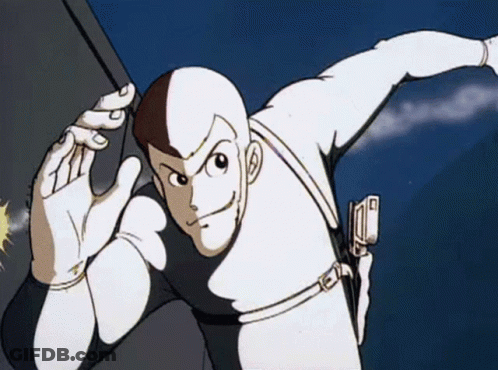 Cartoon Character Waving With Gun GIF