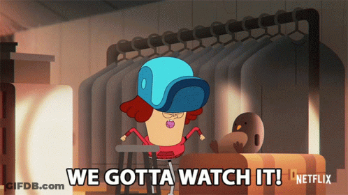 Cartoon Character We Gotta Watch It Beside Bird GIF