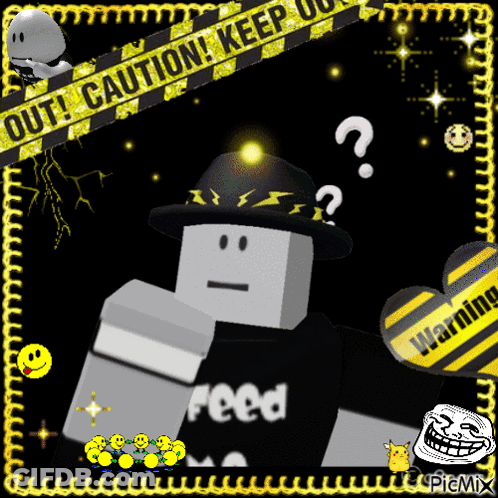 Cartoon Character Wearing Black Shirt That Says Feed GIF