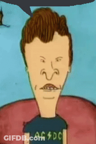 Cartoon Character Wearing Black Shirt With AC DC GIF